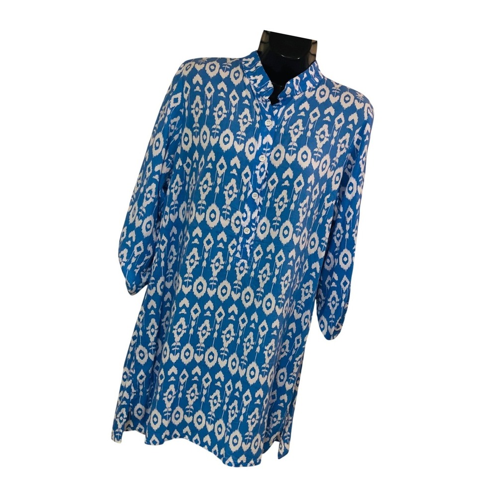 Walker & Wade Ikat Day Tripper Dress Boho Preppy Artsy Coastal Relaxed Womens S